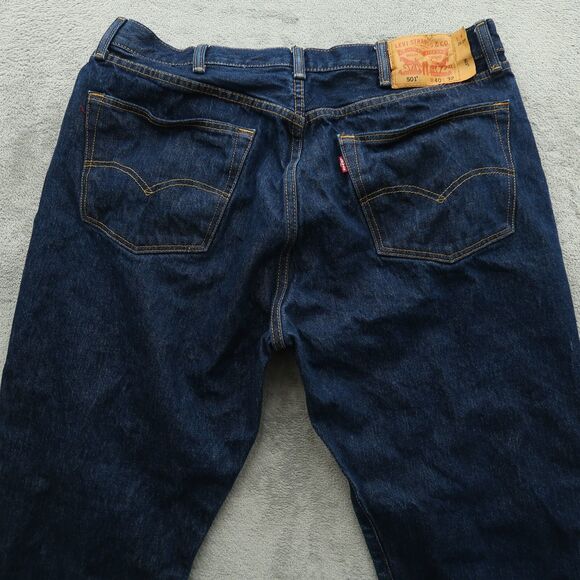 Levi's 501 Jeans Men's Fits 38x30 (Size 40x32) Blue Original Straight Denim Dark - Picture 13 of 16
